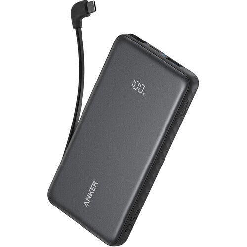 Anker Zolo Power Bank 10000mAh 22.5W With Built-In USB-C Cable - Black