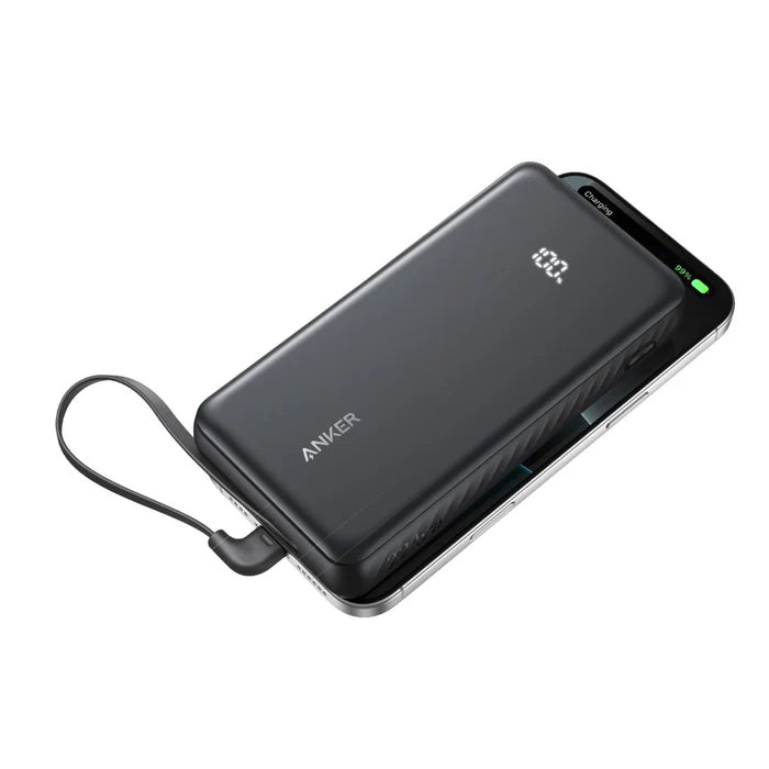 Anker Zolo Power Bank 20000mAh 22.5W With Built-In USB-C Cable - Black
