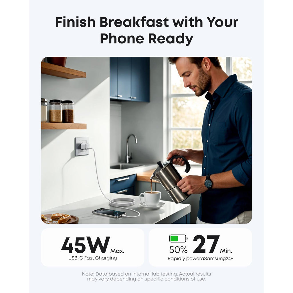 Anker 1 Port Nano PD Wall Charger 45W - White