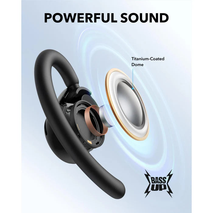 soundcore V20i Earbuds With Adjustable Hooks - Black