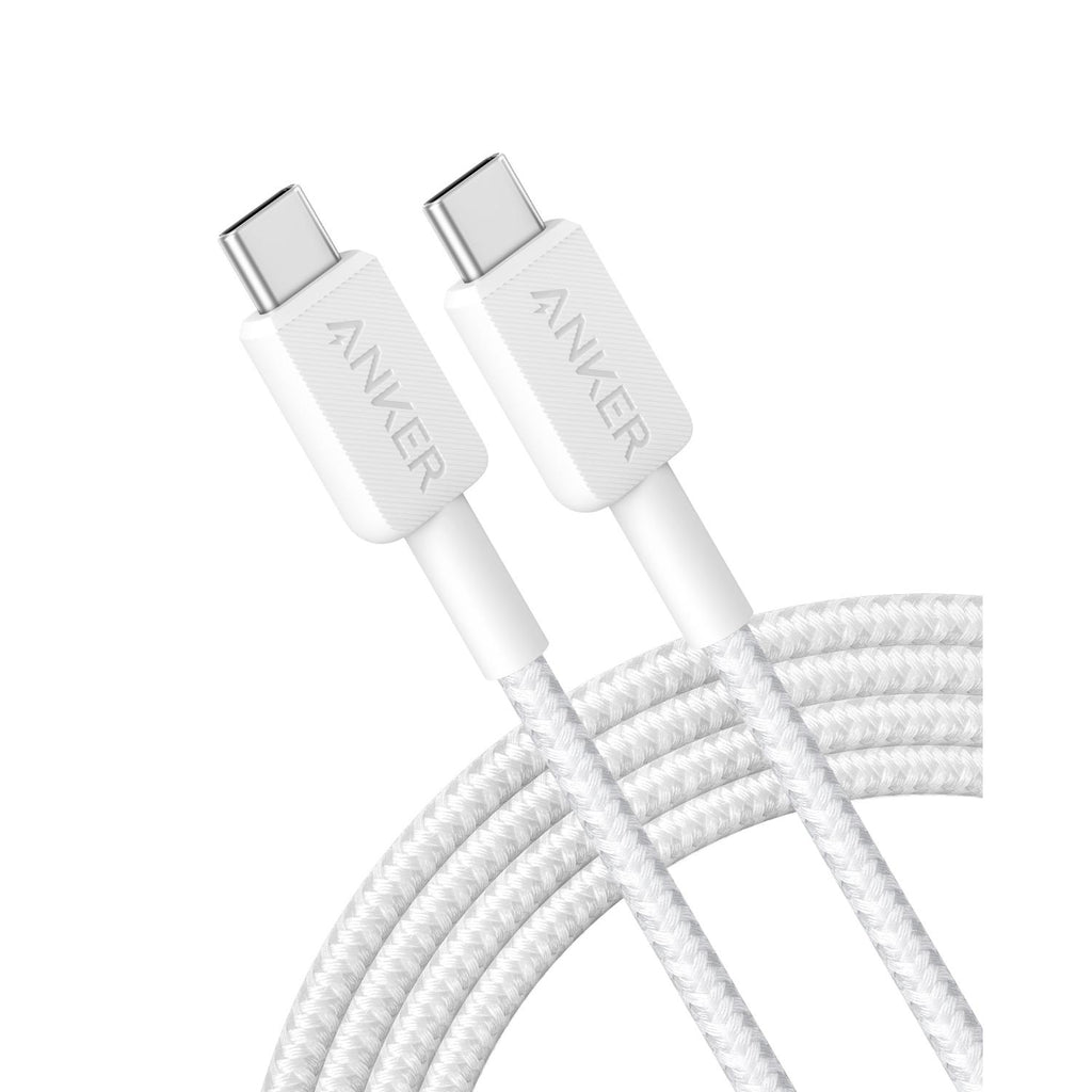 ANKER 322 USB C-USB C 1.8 Metre Braided Cable - White
