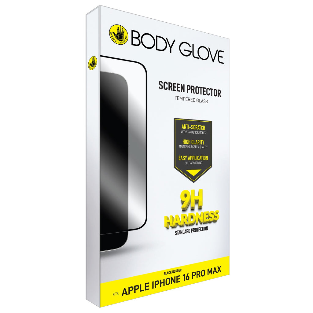 Body Glove Tempered Glass Screen Protector - Apple iPhone 17 Pro Max/16 Pro Max - Black Border