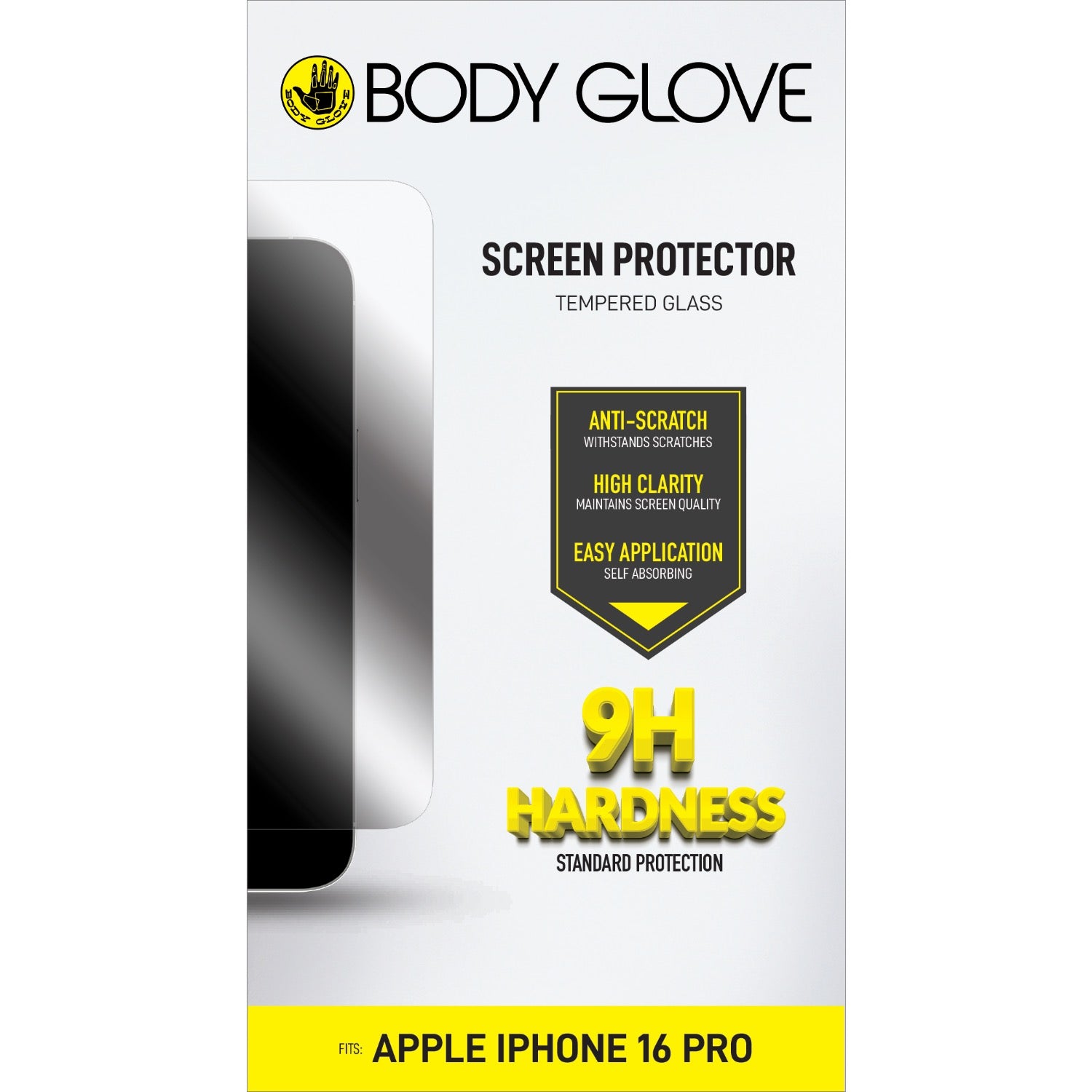 Body Glove Tempered Glass Screen Protector - Apple iPhone 17/17 Pro/16 Pro - Clear