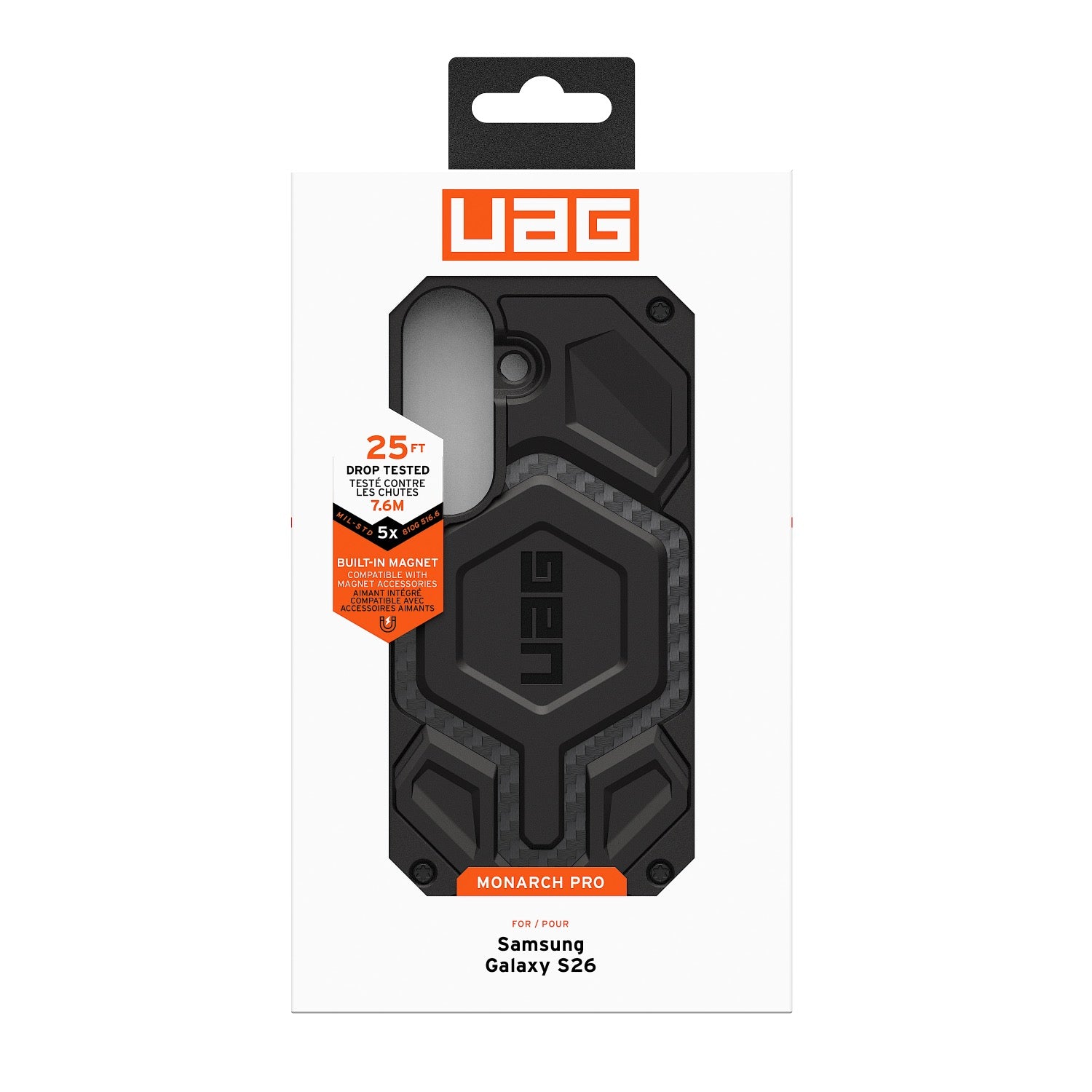 UAG Monarch Pro Magnetic Case - Samsung Galaxy S26 - Carbon Fibre