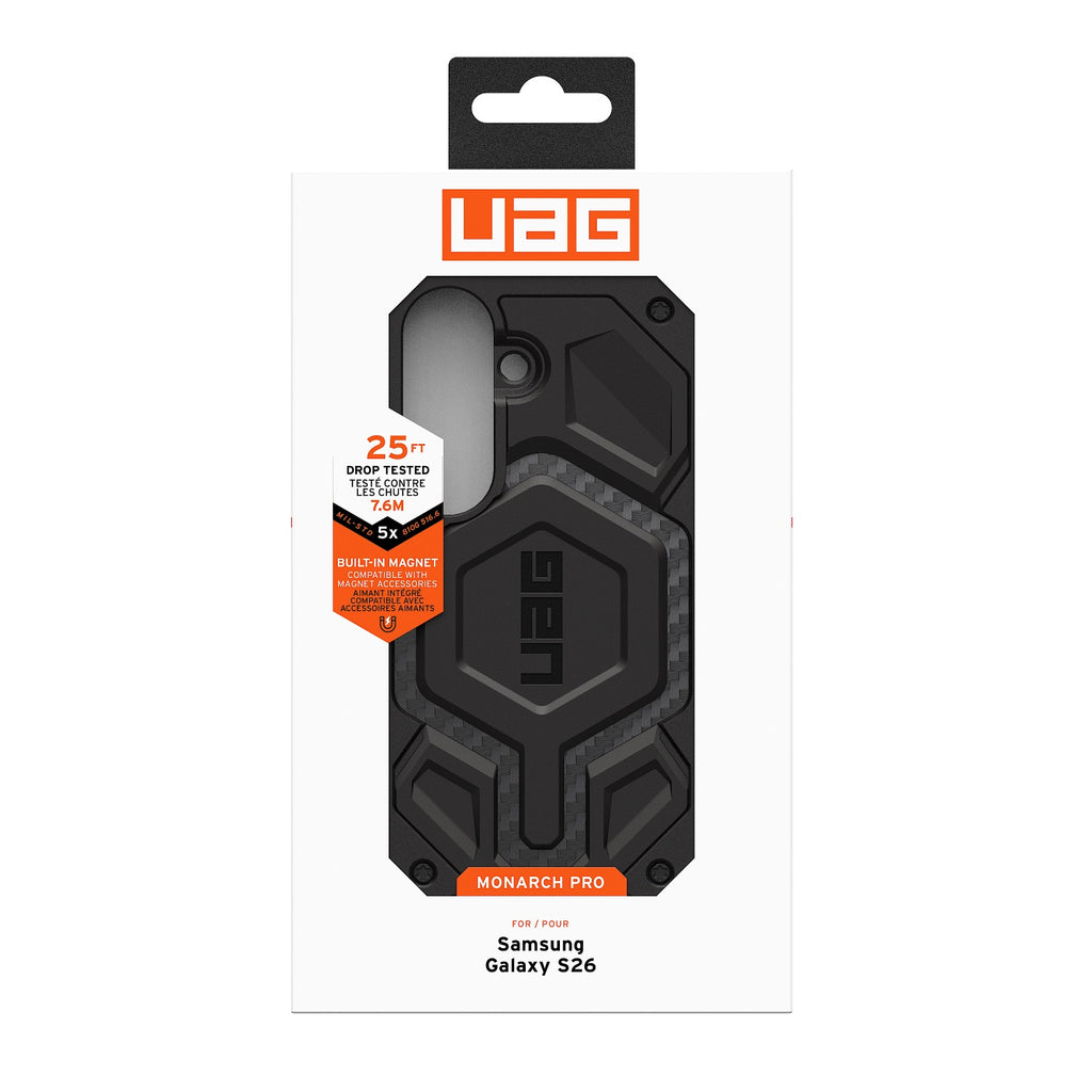 UAG Monarch Pro Magnetic Case - Samsung Galaxy S26 - Carbon Fibre