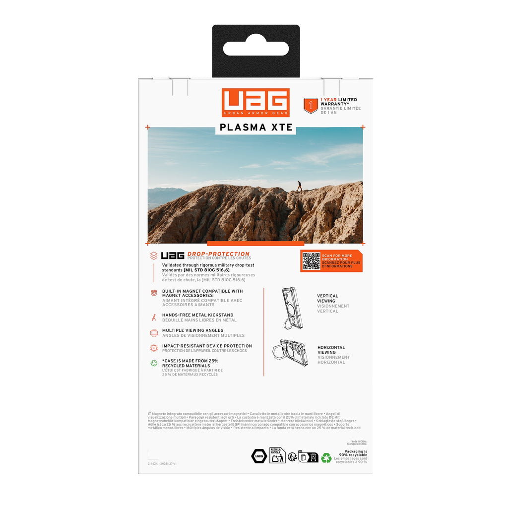 UAG Plasma XTE Magnetic Case - Samsung Galaxy S26 - Black & Orange