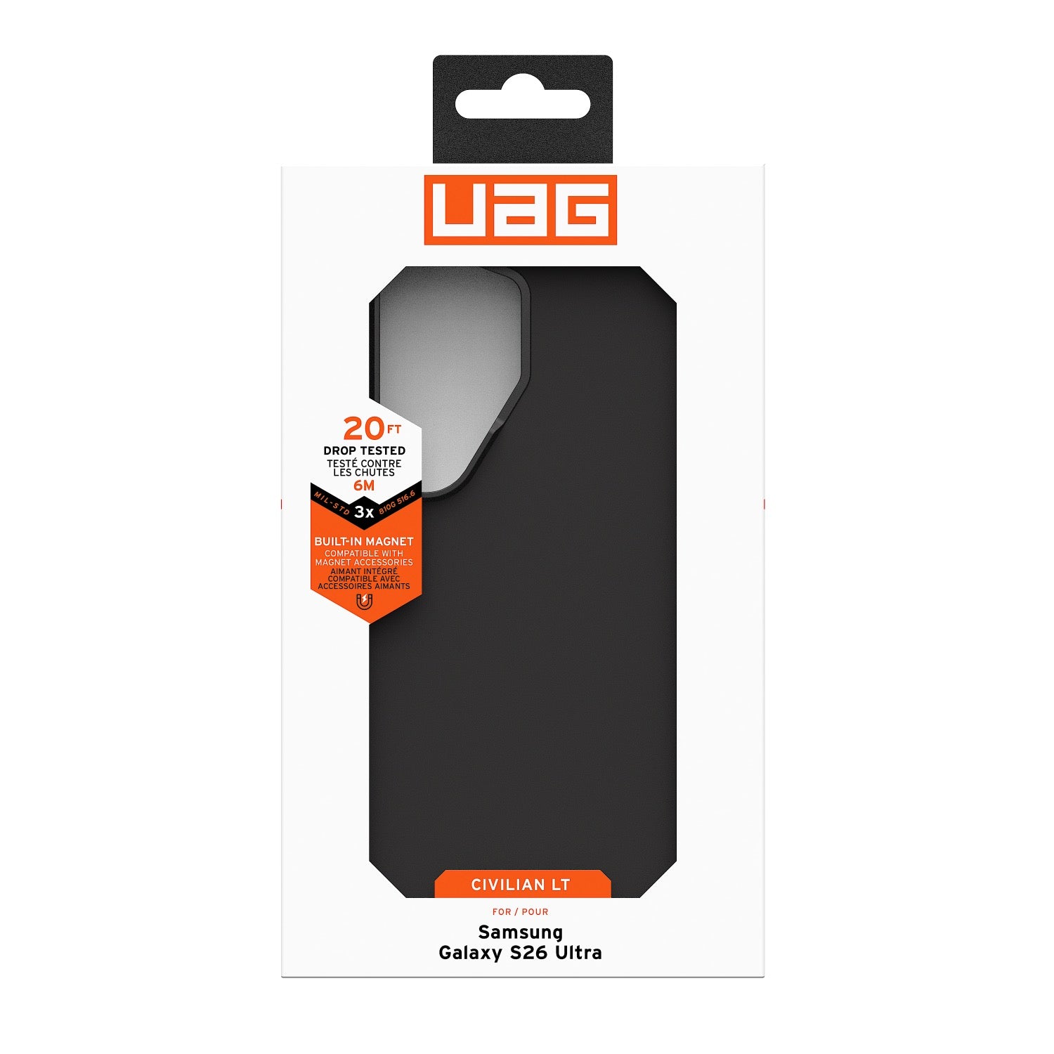 UAG Civilian LT Magnetic Case - Samsung Galaxy S26 Ultra - Black
