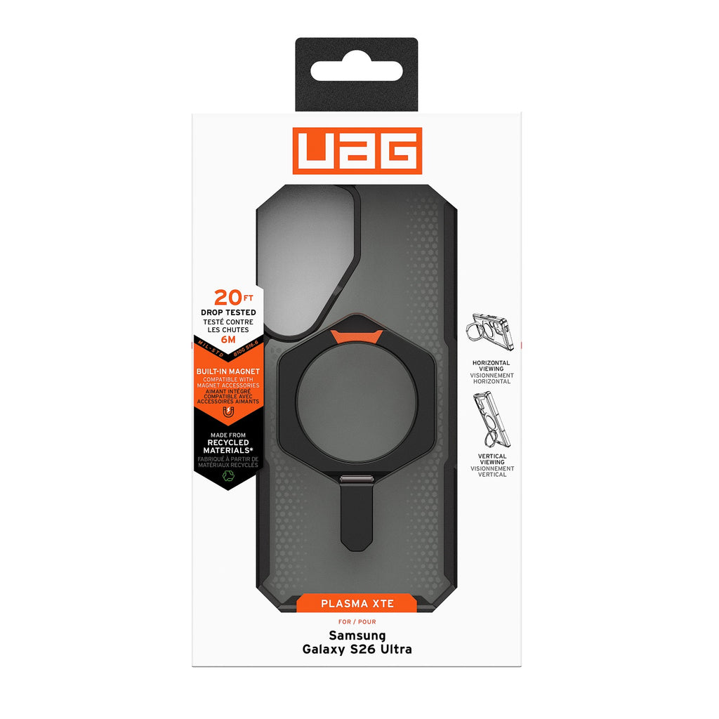 UAG Plasma XTE Magnetic Case - Samsung Galaxy S26 Ultra - Black & Orange