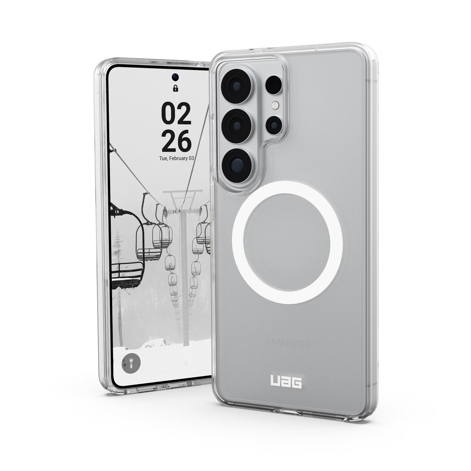 UAG Scout Clear Magnetic Case - Samsung Galaxy S26 Ultra - Ice & White