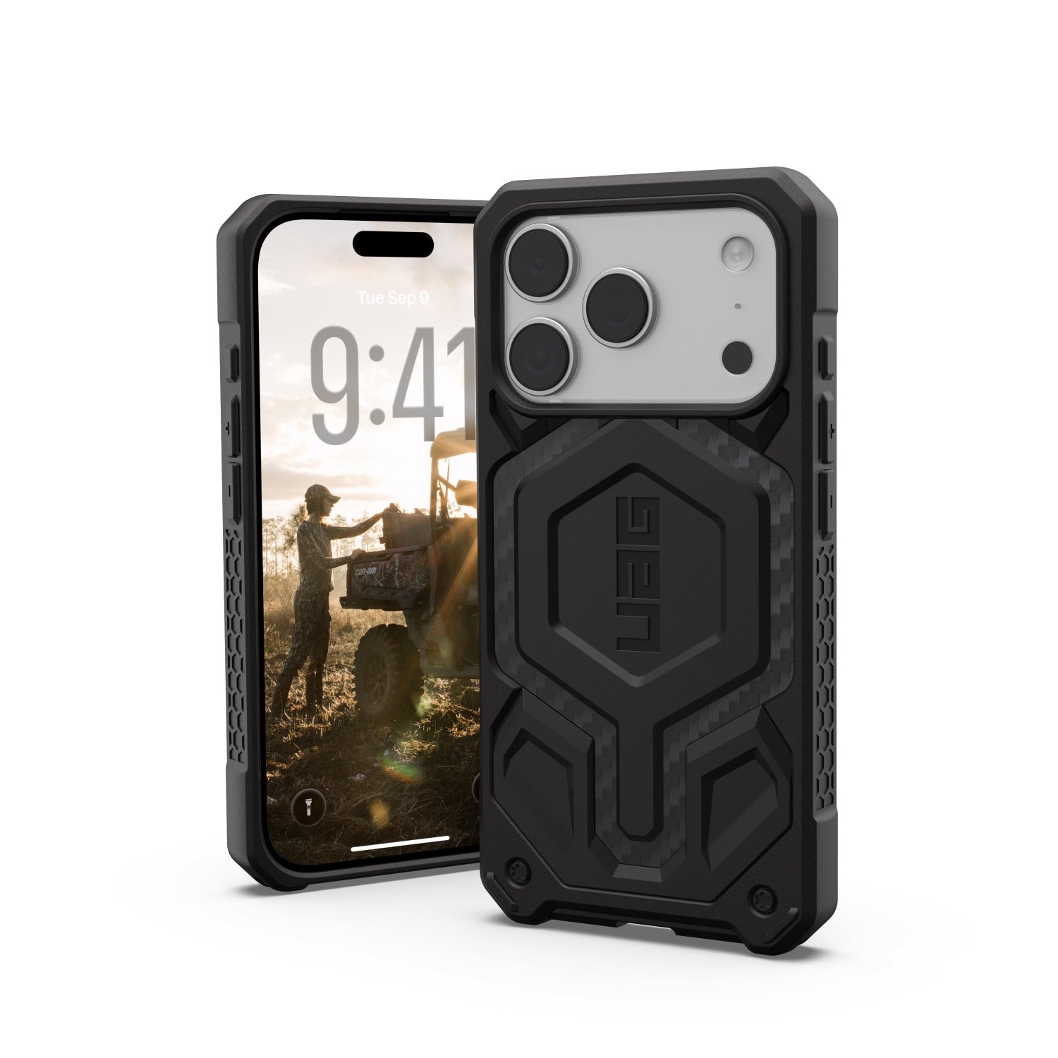 UAG Monarch Pro Case - Apple iPhone 17 Pro - Carbon Fibre