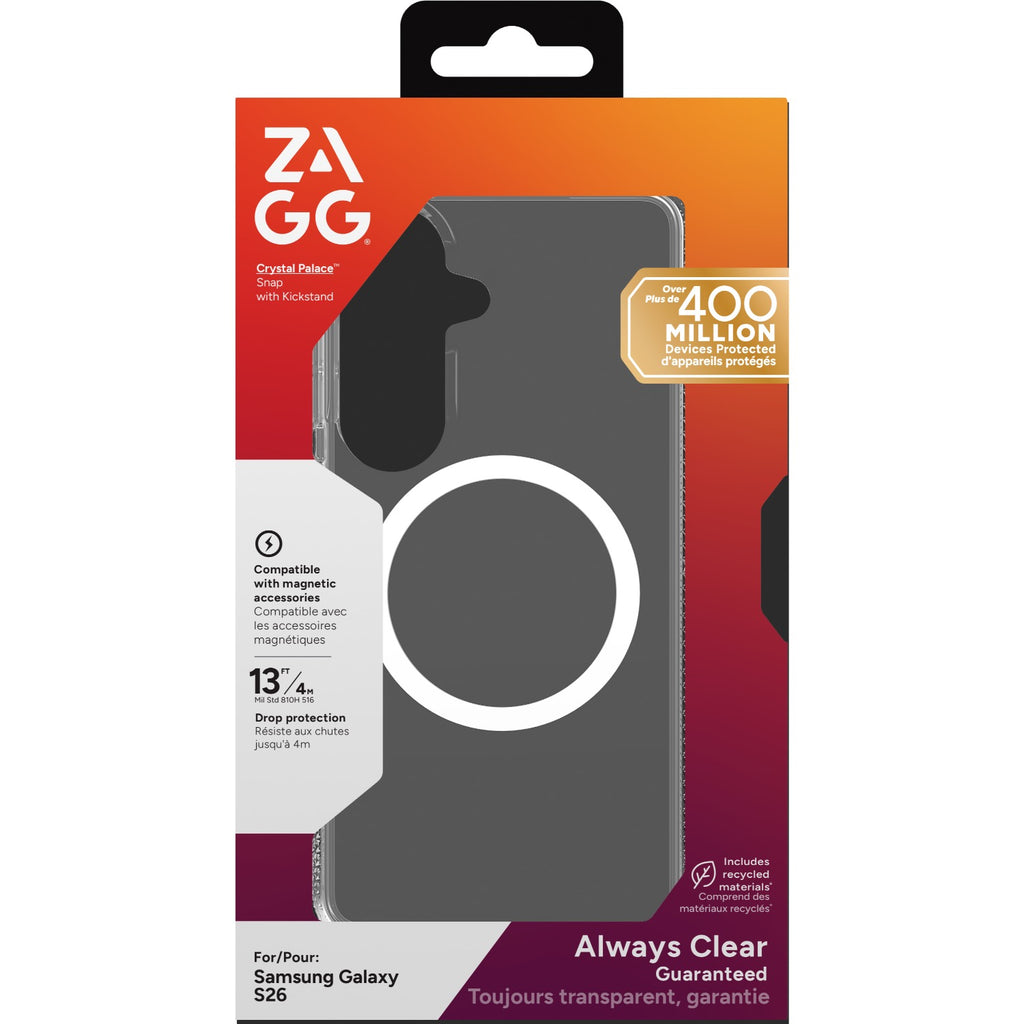 Zagg Crystal Palace Snap Magnetic Case - Samsung Galaxy S26 - Clear