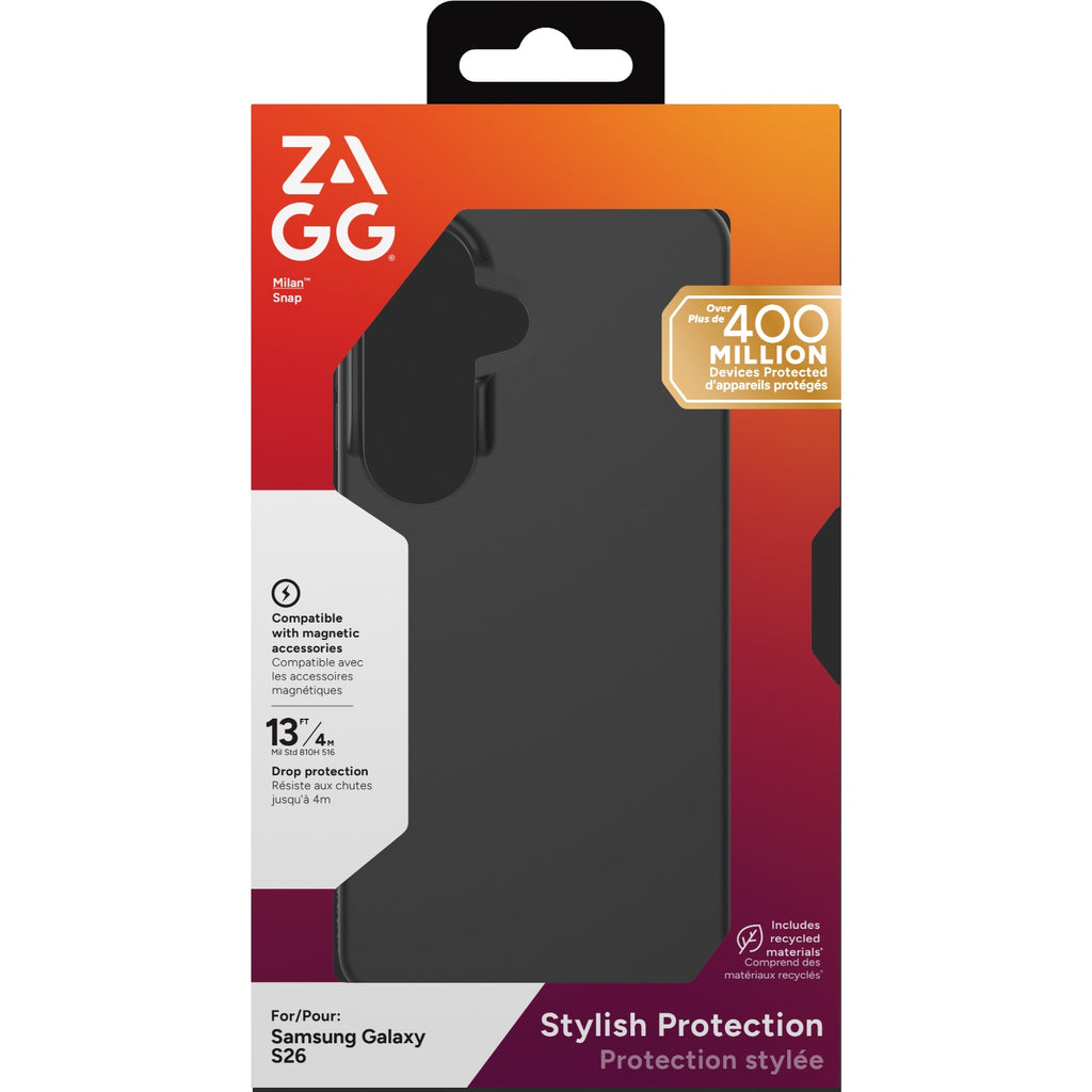 Zagg Milan Snap Magnetic Case - Samsung Galaxy S26 - Black